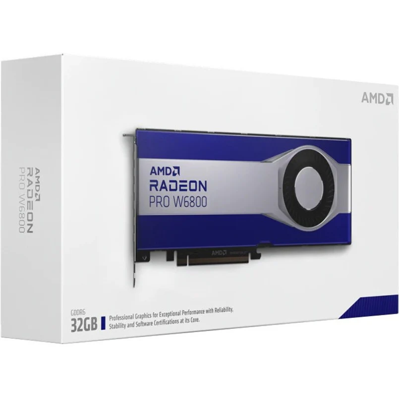 AMD 100-506157 Radeon PRO W6800 Professional Graphics Graphic Card, 32 GB GDDR6, Full-height