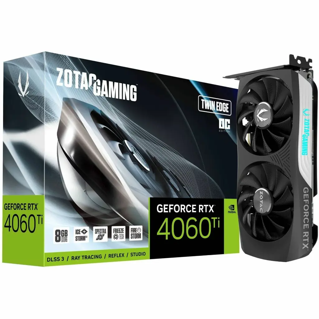 Zotac ZT-D40610H-10M GAMING GeForce RTX 4060 Ti 8GB Twin Edge OC Graphic Card, High-Performance Gaming Experience