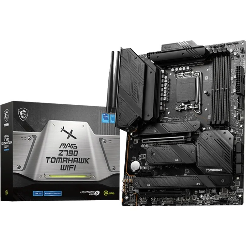 MSI Z790TOMWI MAG Z790 TOMAHAWK WIFI DDR5 ATX Intel LGA1700 Motherboard, Intel WIFI6E DDR5