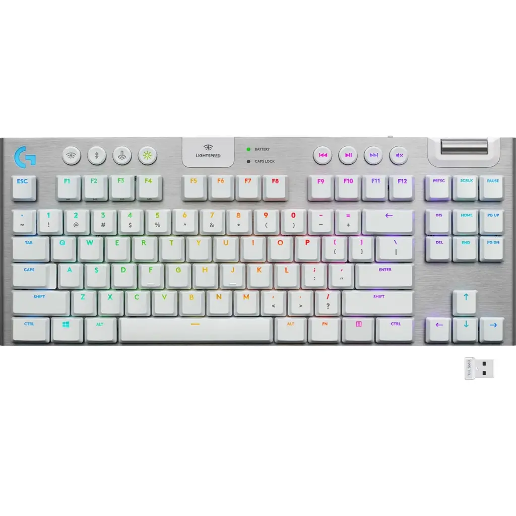 Logitech 920-009660 G915 TKL Tenkeyless Lightspeed Wireless RGB Mechanical Gaming Keyboard, Compact Keyboard with Low-profile Keys, Customizable Backlighting 