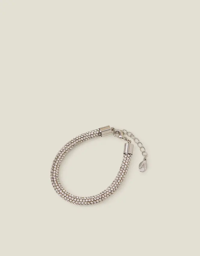 Rhinestone Tube Bracelet