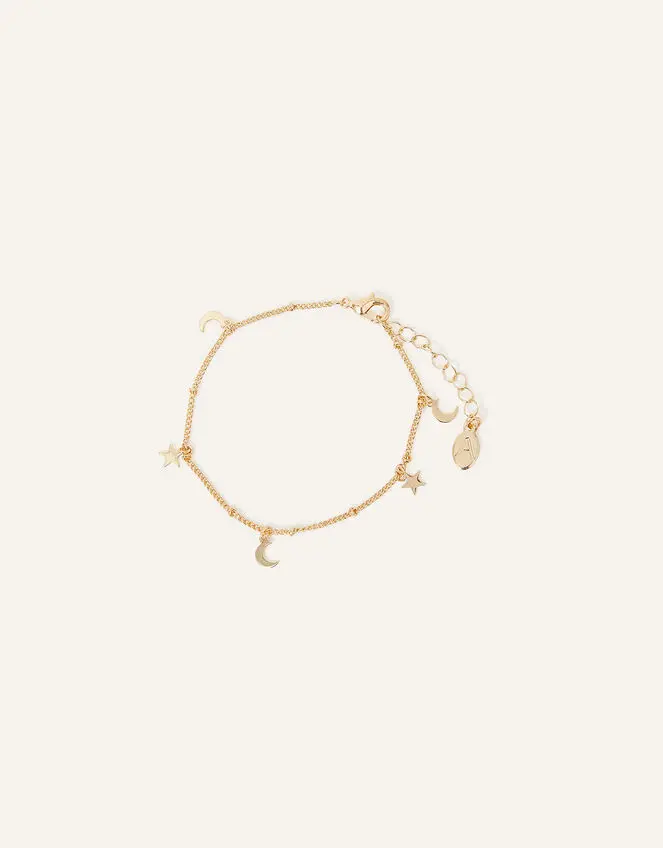 Stars and Moon Bracelet Gold