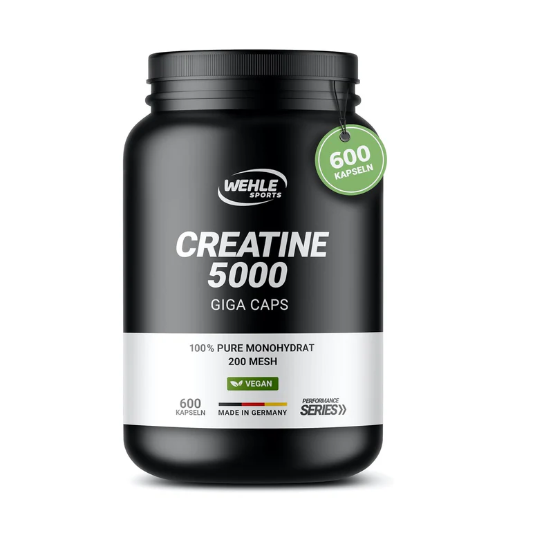 Wehle Sports Creatine Monohydrate Giga Caps - 600 Creatine Capsules 