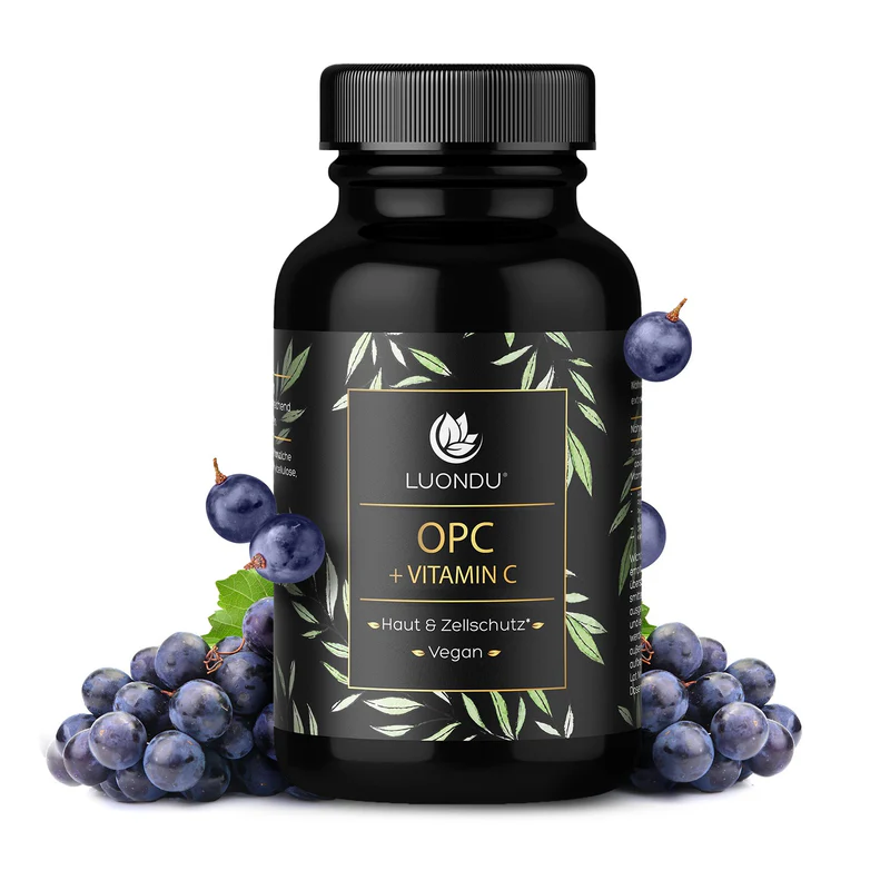 Luondu OPC Grape Seed Extract + Vitamin C - 240 Capsules 