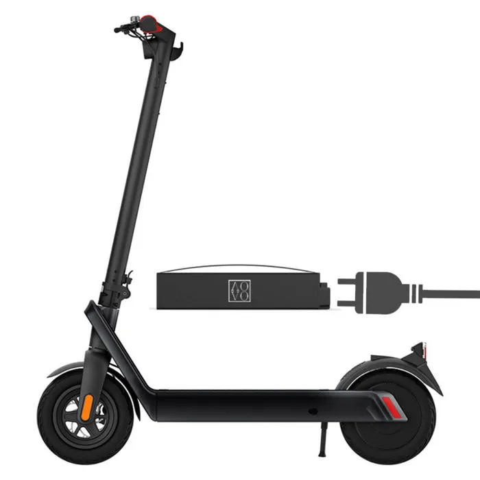 Electric scooter-AOVO X9 PLUS-foldable, 10-inch off-road tires, 850W motor, 36V 16Ah battery, 25km/h, range up to 