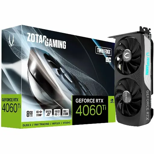 Zotac ZT-D40610H-10M GAMING GeForce RTX 4060 Ti 8GB Twin Edge OC Graphic Card, High-Performance Gaming Experience