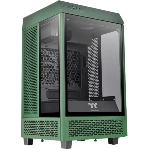 Thermaltake CA-1R3-00SCWN-00 The Tower 100 Racing Green Mini Chassis, Compact Gaming Computer Case with 2.5" Bays