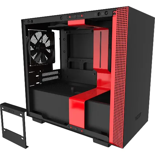 NZXT CA-H210I-BR Mini-ITX Case with Lighting And Fan Control, Compact Gaming Computer Case with 5 Expansion Bays