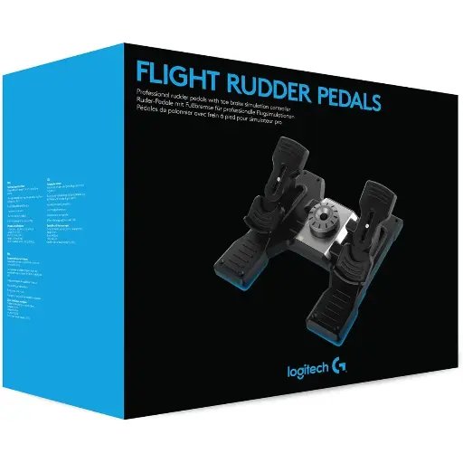 Saitek 945-000024 Pro Flight Rudder Pedals Professional Simulation Rudder Pedals with Toe Brake