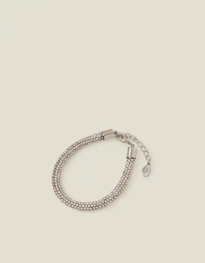 Rhinestone Tube Bracelet