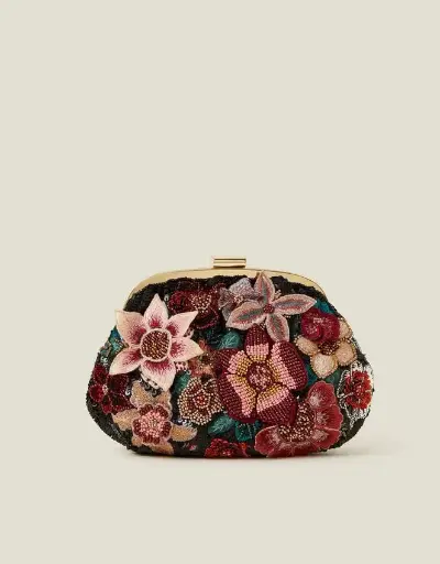 3D Floral Clutch Bag