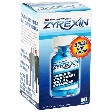 Zyrexin World's Strongest Sexual Enhancer Tablets, 10.0 ea