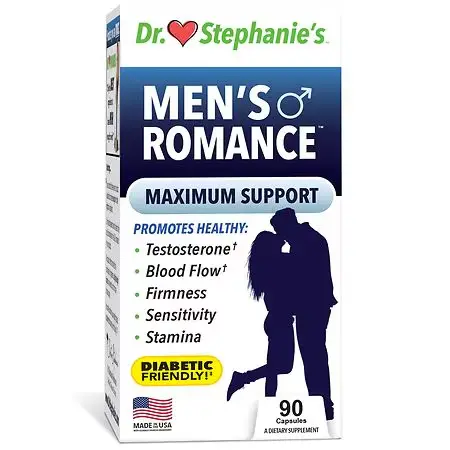 Diabetes Doctor Dr. Stephanie's Men's Romance Natural Booster Capsules, 90 ea