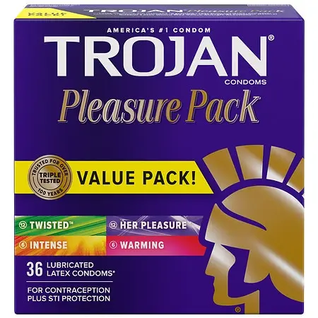 Trojan Pleasure Variety Pack Lubricated Condoms