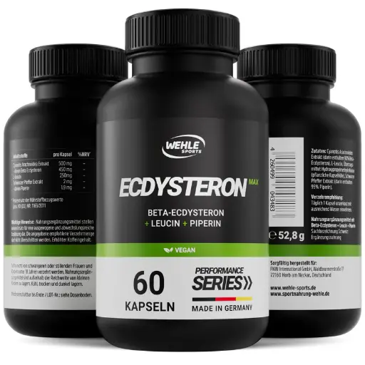 Wehle Ecdysteron Max T-Booster + Leucine + Piperine 760mg - 60 capsules 