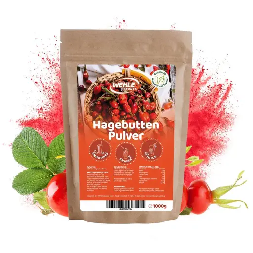 Wehle Sports ORGANIC Rosehip Powder (natural vitamin C) - 1kg 