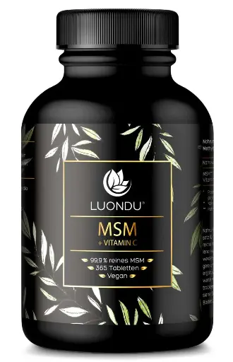 Luondu MSM tablets organic sulfur + vitamin C - 365 tablets 