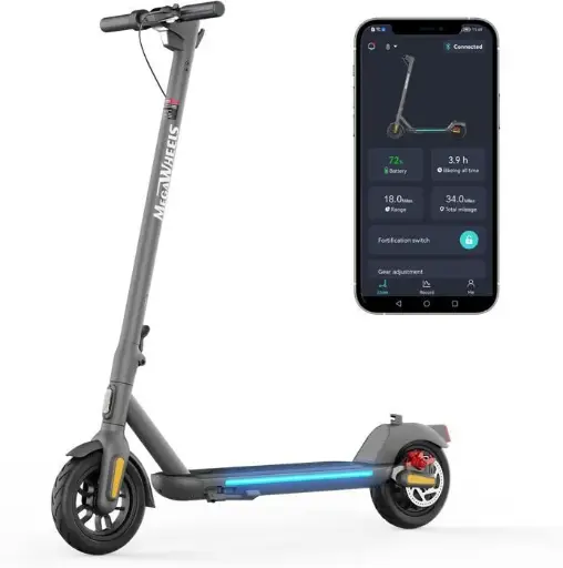 350W/30KM/H Electric Scooter for Adults, 35km Long Range, APP/LED Control Panel, Dual Brake Mode, 9cm Large 