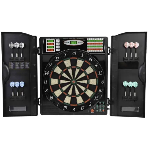 Titanium 5400 Electronic Dartboard with Integrated Cabinet 