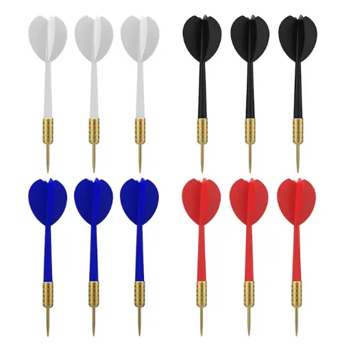 12 Pack Steel Tip Dart Set 