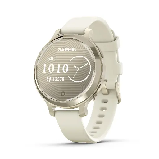 Garmin Lily 2 Active 38 mm Women Small and Stylish GPS Smartwatch Lunar Gold & Bone 