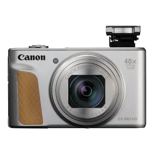 Canon PowerShot SX740 Digital Camera w/40x Optical Zoom & 3 Inch Tilt LCD - 4K VIdeo, Wi-Fi, NFC, Bluetooth Enabled (Silver) 