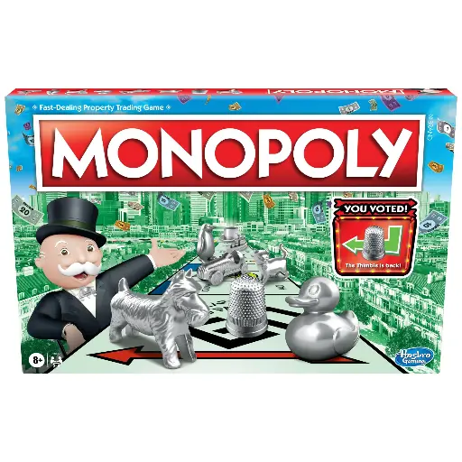 Monopoly Board Game, 2-6 Players, 8 Tokens, Family Games, White Elephant Gifts, Ages 8+ 