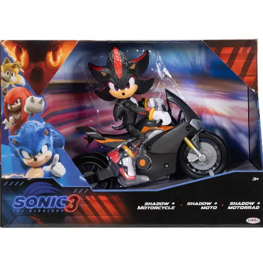 Sonic 3 Shadow Articulated 5 inch Action Figure with Motorcycle 