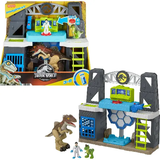 Imaginext Jurassic World Scan & Glow Dino Playset with Lights Sounds & Dinosaur Toys 